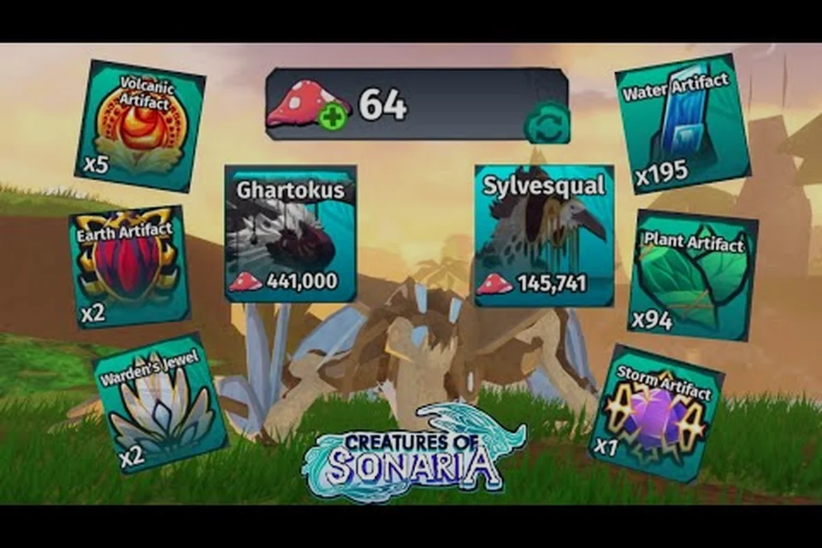 Guía de cálculo de precios de artefactos en Creatures of Sonaria