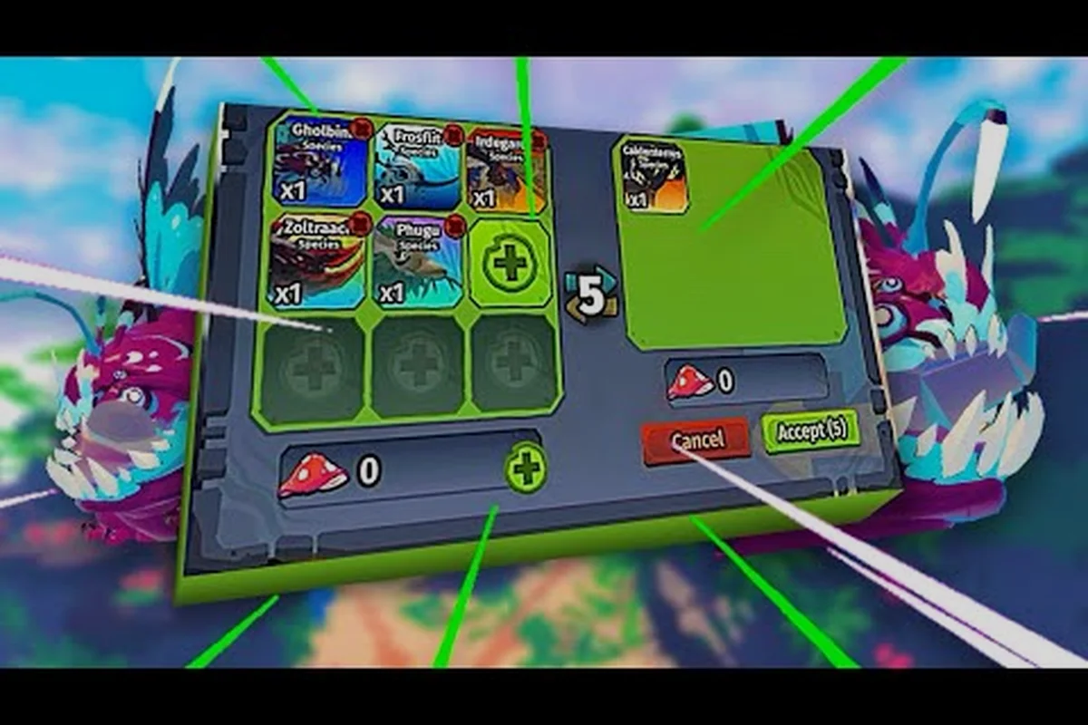 Comercio de slots femeninos y valor en Creatures of Sonaria